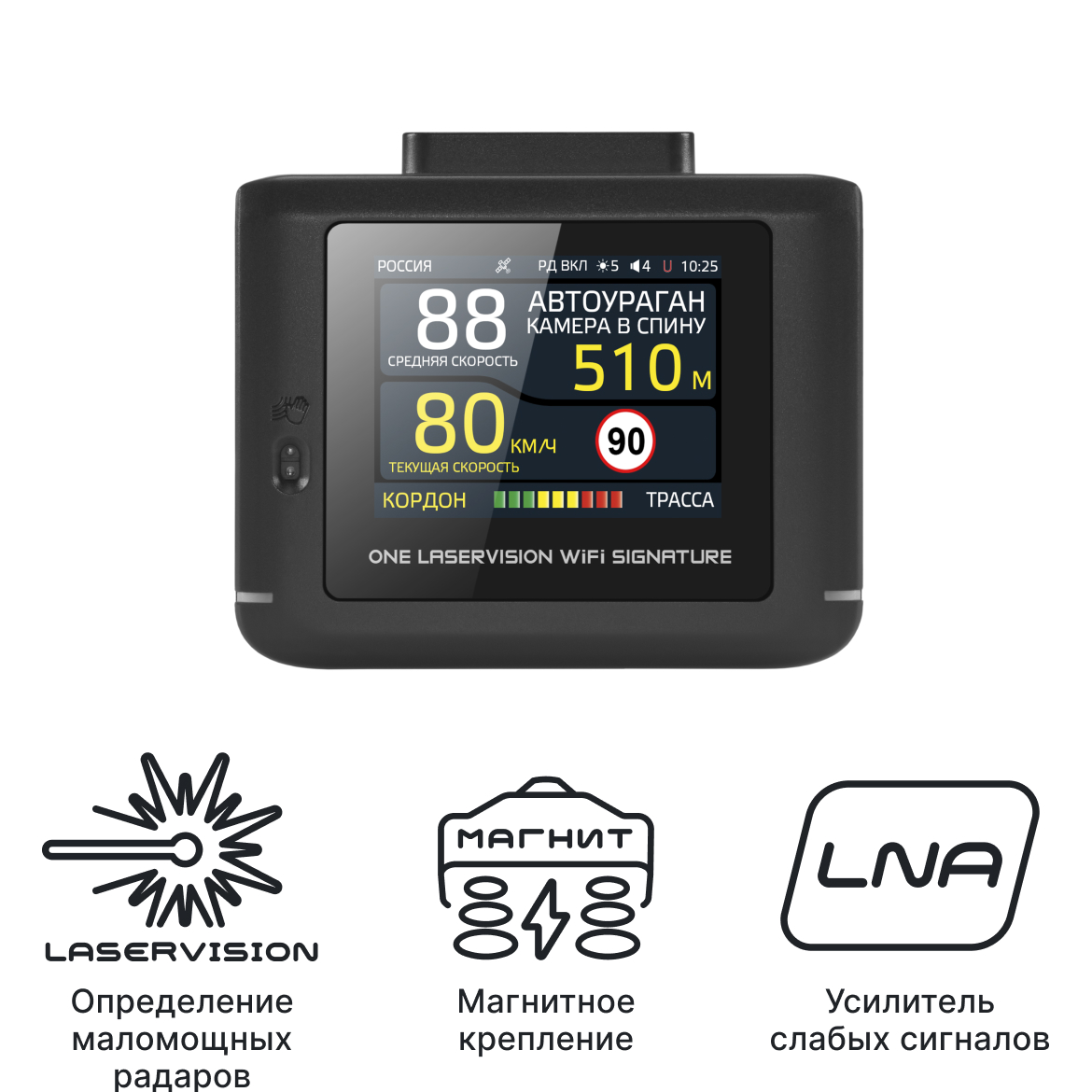 Сигнатурный радар-детектор iBOX ONE LaserVision WiFi Signature